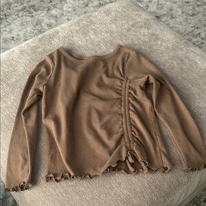 art class Brown Ruched Long Sleeve Tee